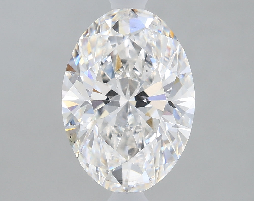 1.72 Carat Oval Lab Diamond with  Cut Diamond in 14KT  view 1
