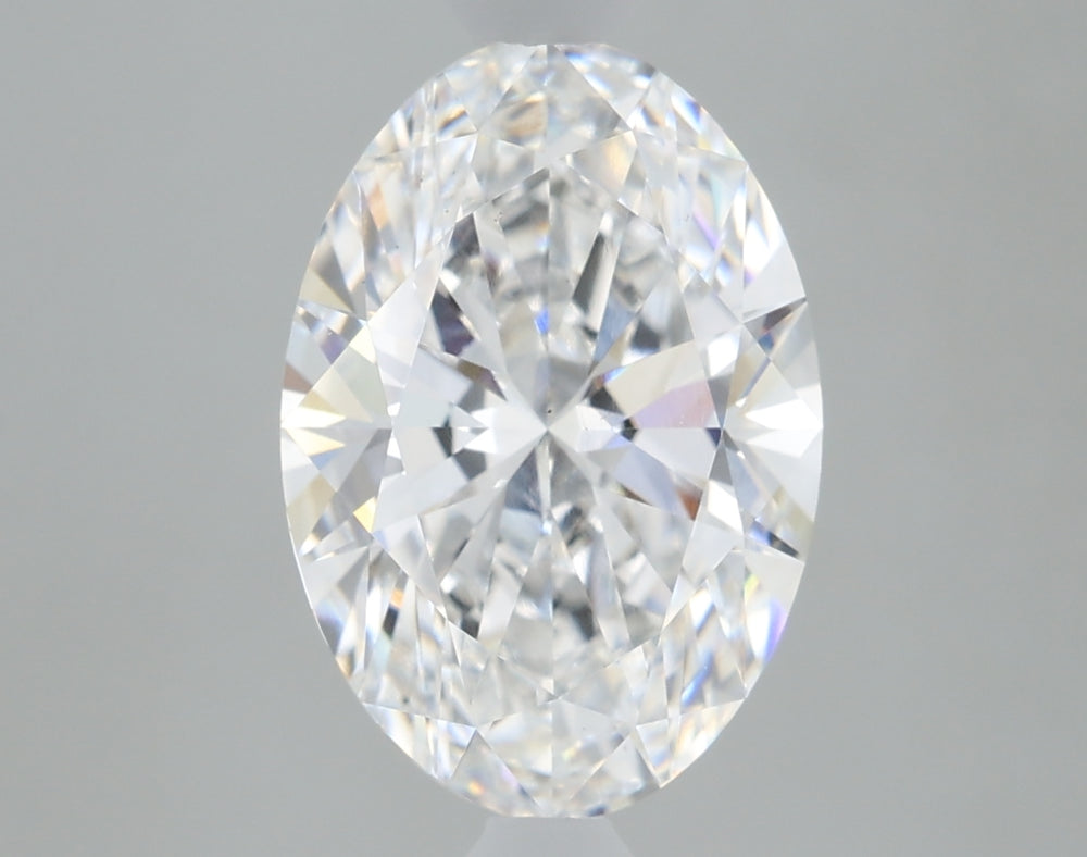 2.17 Carat Oval Lab Diamond with  Cut Diamond in 14KT  view 1

