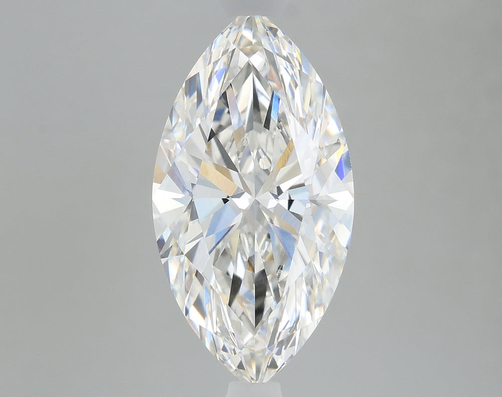 3.18 Carat Marquise Lab Diamond with  Cut Diamond in 14KT  view 1
