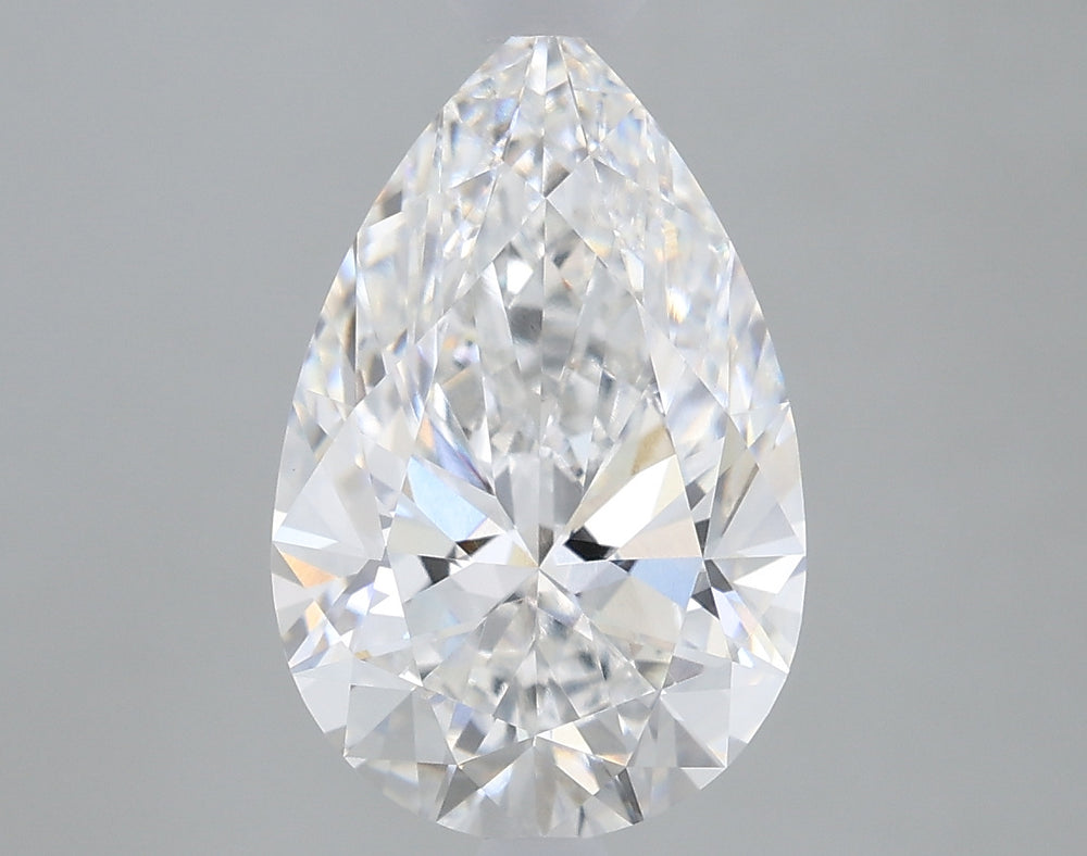 2.15 Carat Pear Lab Diamond with  Cut Diamond in 14KT  view 1
