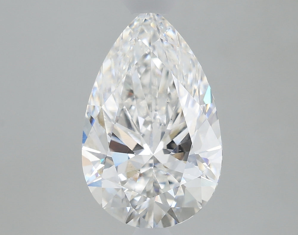 2.13 Carat Pear Lab Diamond with  Cut Diamond in 14KT  view 1
