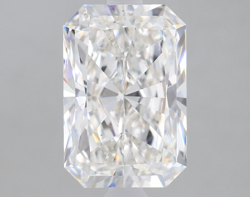 2.05 Carat Radiant Lab Diamond with  Cut Diamond in 14KT  view 1
