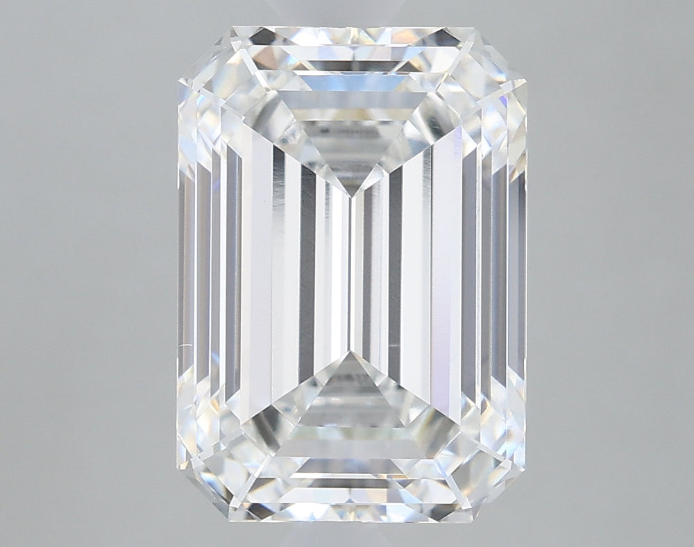 3.14 Carat Emerald Lab Diamond with  Cut Diamond in 14KT  view 1
