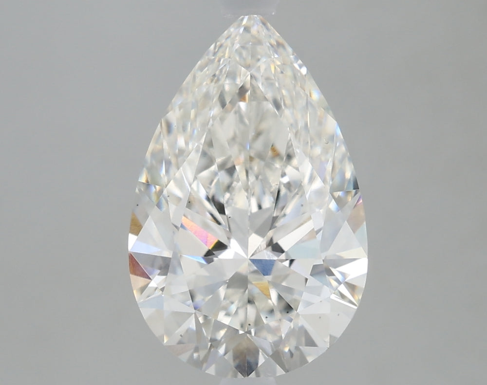 2.24 Carat Pear Lab Diamond with  Cut Diamond in 14KT  view 1
