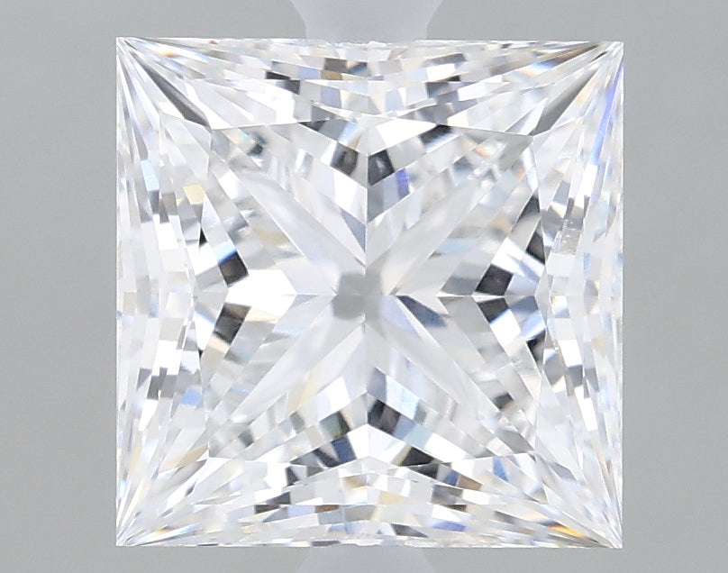 2.25 Carat Princess Lab Diamond with  Cut Diamond in 14KT  view 1
