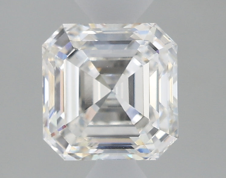 1.11 Carat Asscher Lab Diamond with  Cut Diamond in 14KT  view 1
