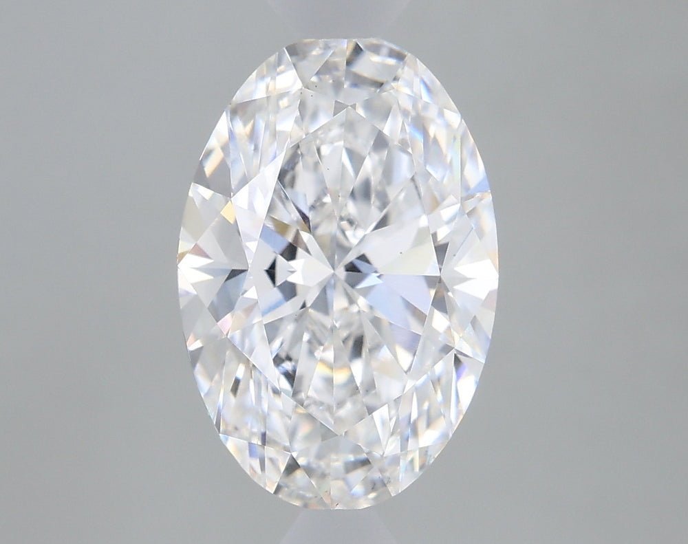 2.2 Carat Oval Lab Diamond with  Cut Diamond in 14KT  view 1

