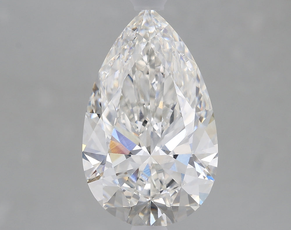 2.7 Carat Pear Lab Diamond with  Cut Diamond in 14KT  view 1
