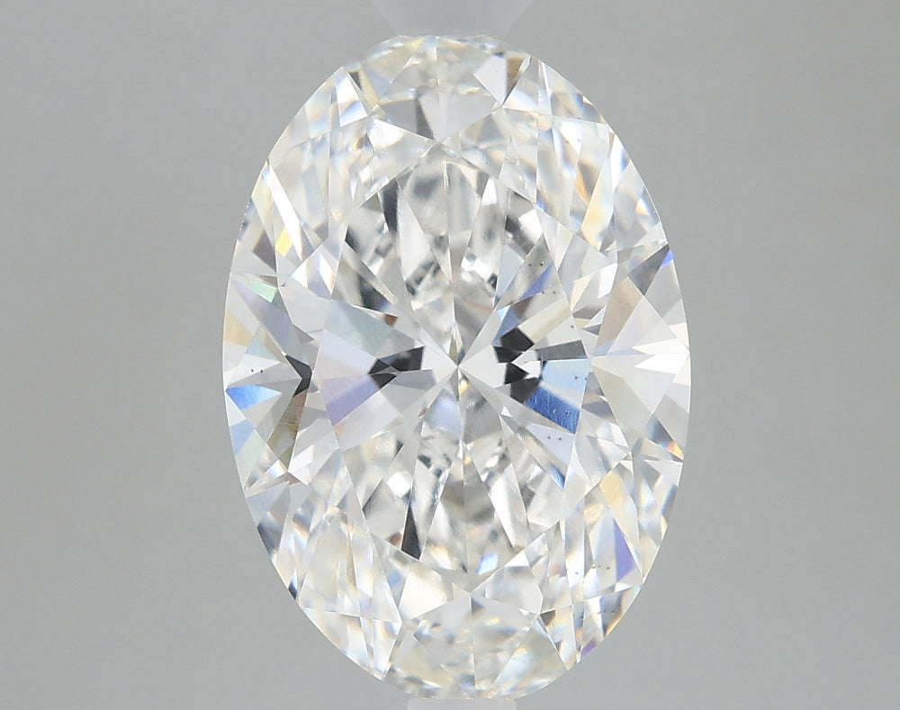 3.2 Carat Oval Lab Diamond with  Cut Diamond in 14KT  view 1
