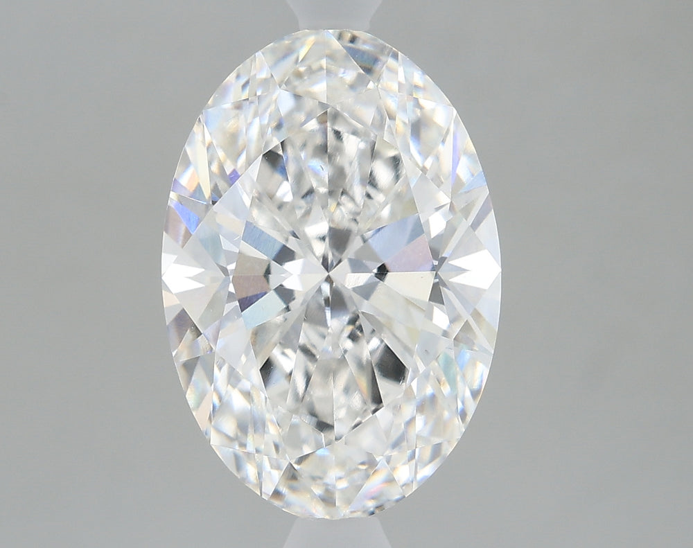 3.16 Carat Oval Lab Diamond with  Cut Diamond in 14KT  view 1
