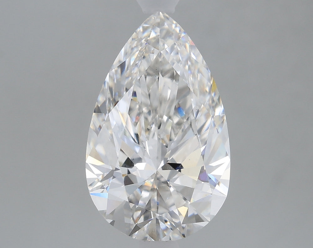 2.58 Carat Pear Lab Diamond with  Cut Diamond in 14KT  view 1
