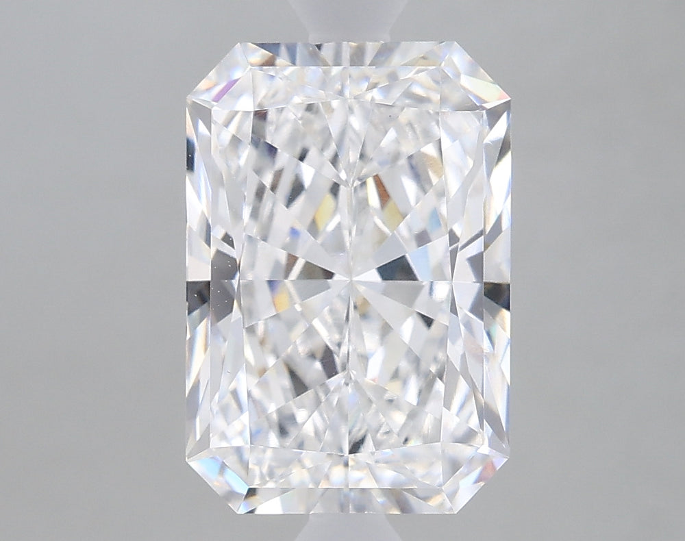 3.17 Carat Radiant Lab Diamond with  Cut Diamond in 14KT  view 1

