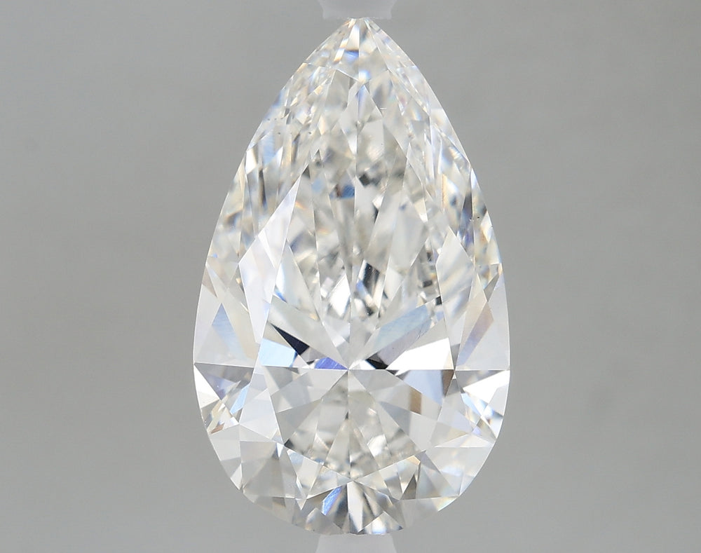 3.3 Carat Pear Lab Diamond with  Cut Diamond in 14KT  view 1
