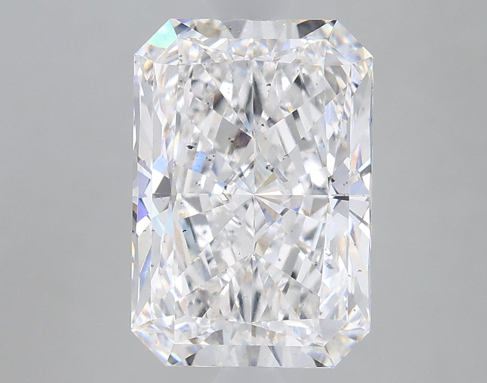 3.09 Carat Radiant Lab Diamond with  Cut Diamond in 14KT  view 1
