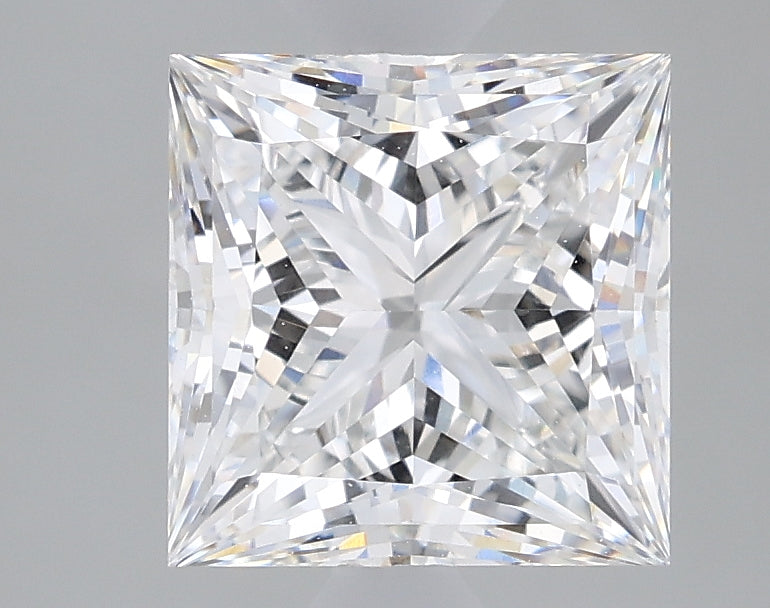1.64 Carat Princess Lab Diamond with  Cut Diamond in 14KT  view 1
