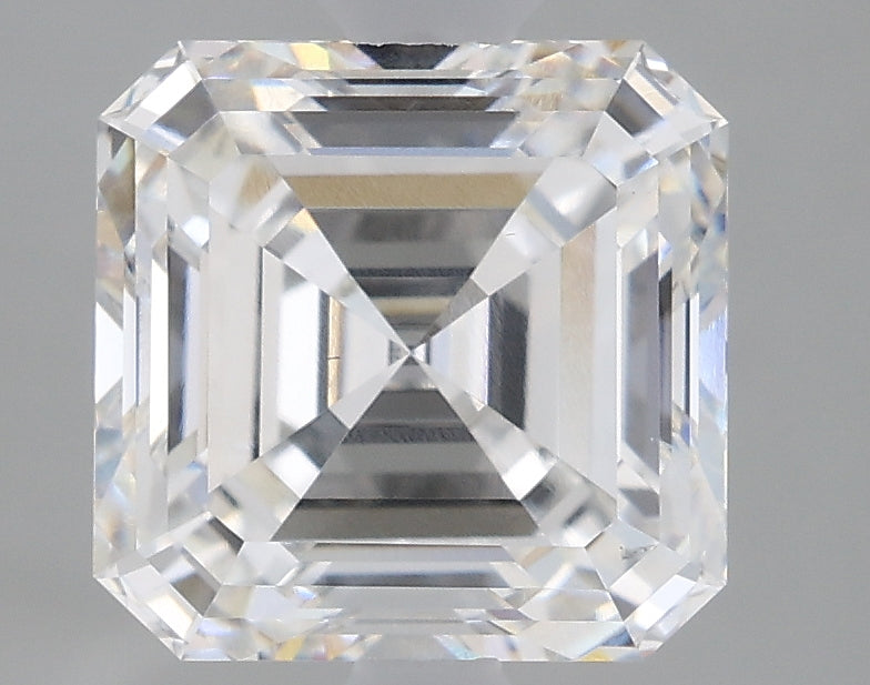 2.14 Carat Asscher Lab Diamond with  Cut Diamond in 14KT  view 1

