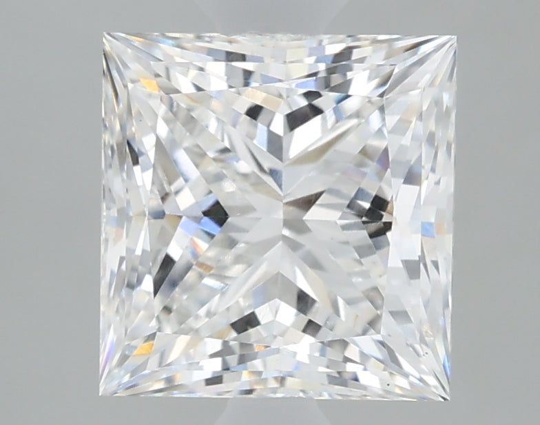 1.83 Carat Princess Lab Diamond with  Cut Diamond in 14KT  view 1
