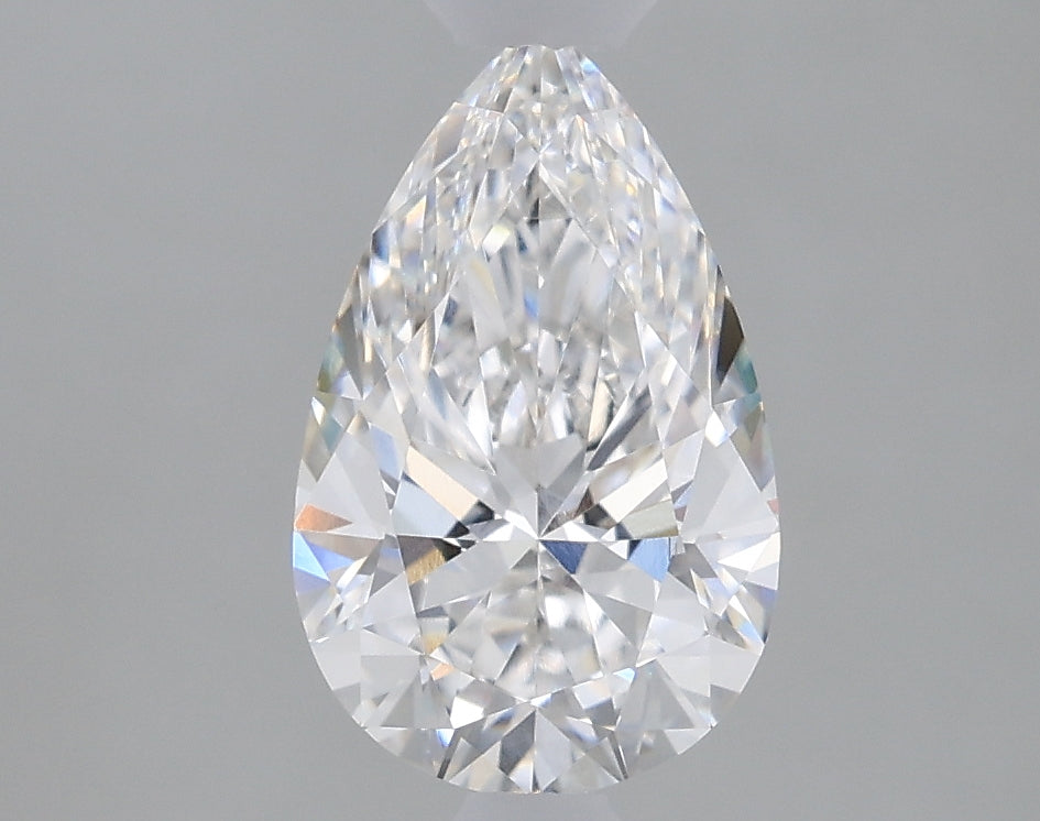 1.12 Carat Pear Lab Diamond with  Cut Diamond in 14KT  view 1
