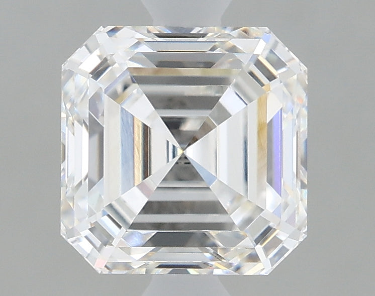 1.56 Carat Asscher Lab Diamond with  Cut Diamond in 14KT  view 1
