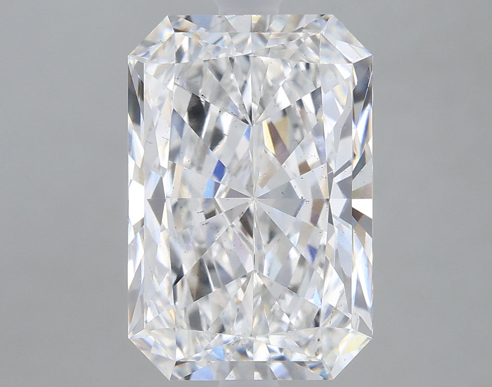 3.15 Carat Radiant Lab Diamond with  Cut Diamond in 14KT  view 1
