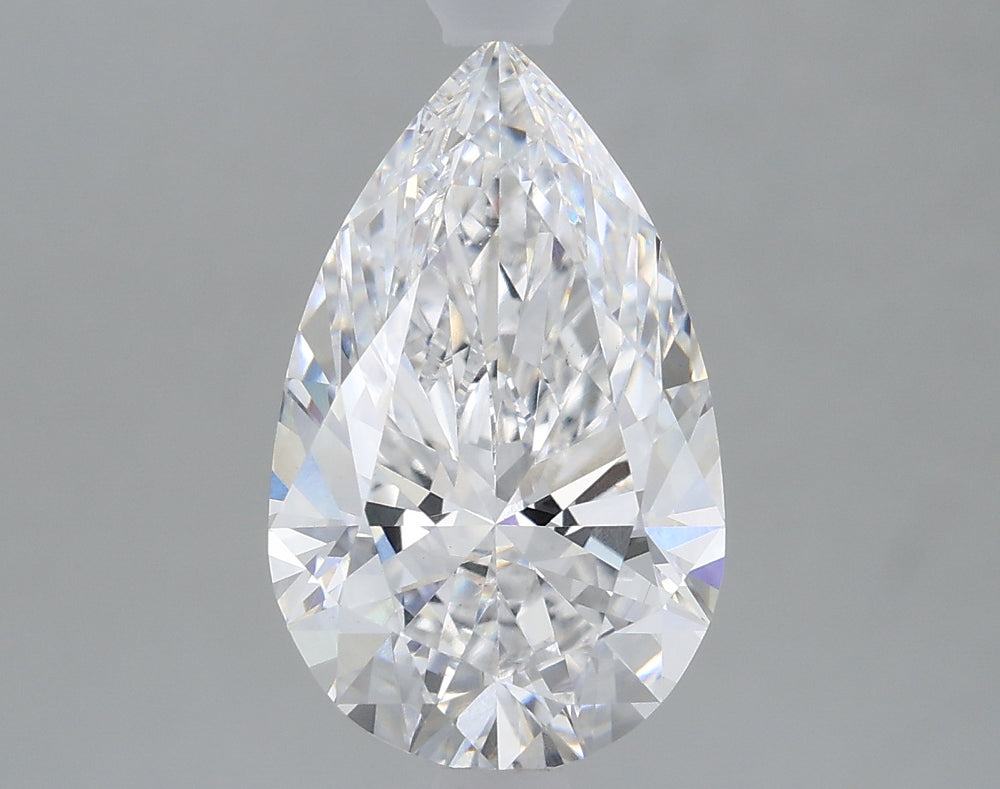 2.14 Carat Pear Lab Diamond with  Cut Diamond in 14KT  view 1
