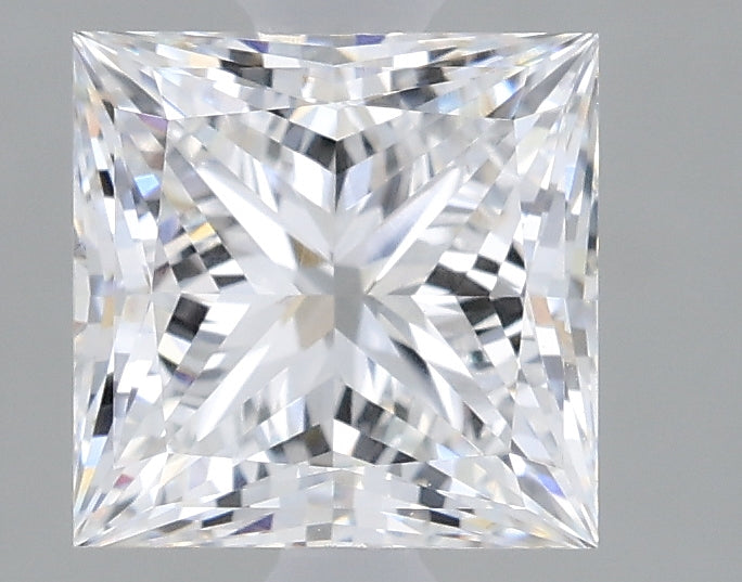 1.62 Carat Princess Lab Diamond with  Cut Diamond in 14KT  view 1
