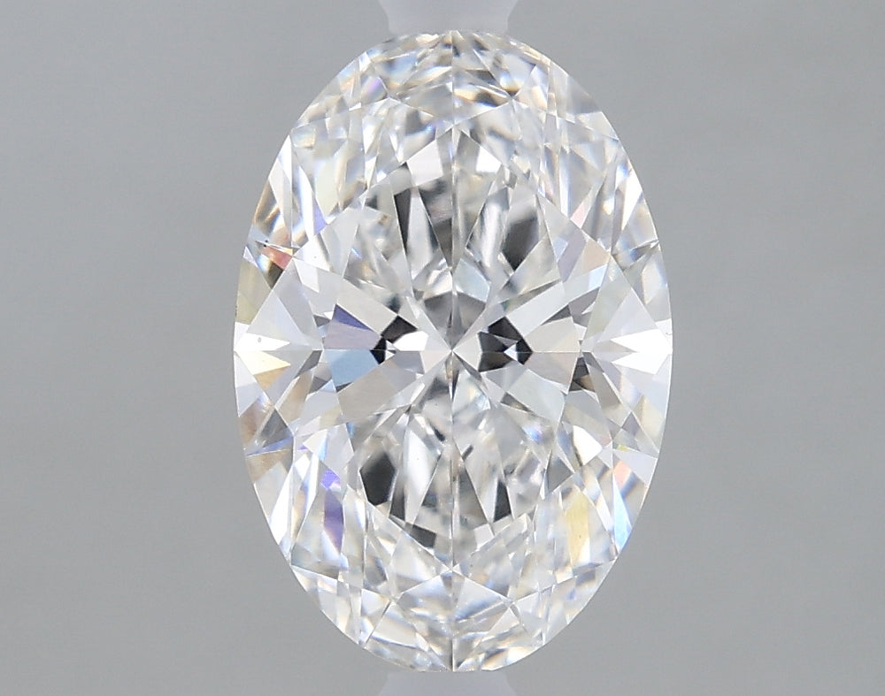 1.62 Carat Oval Lab Diamond with  Cut Diamond in 14KT  view 1
