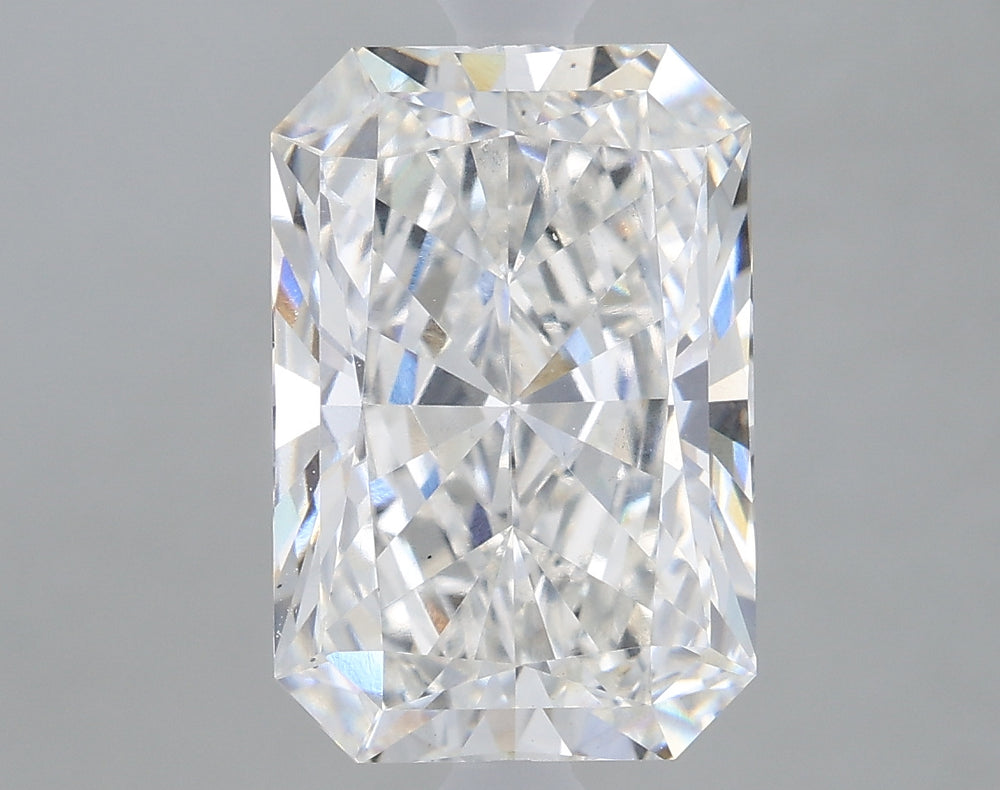 3.25 Carat Radiant Lab Diamond with  Cut Diamond in 14KT  view 1
