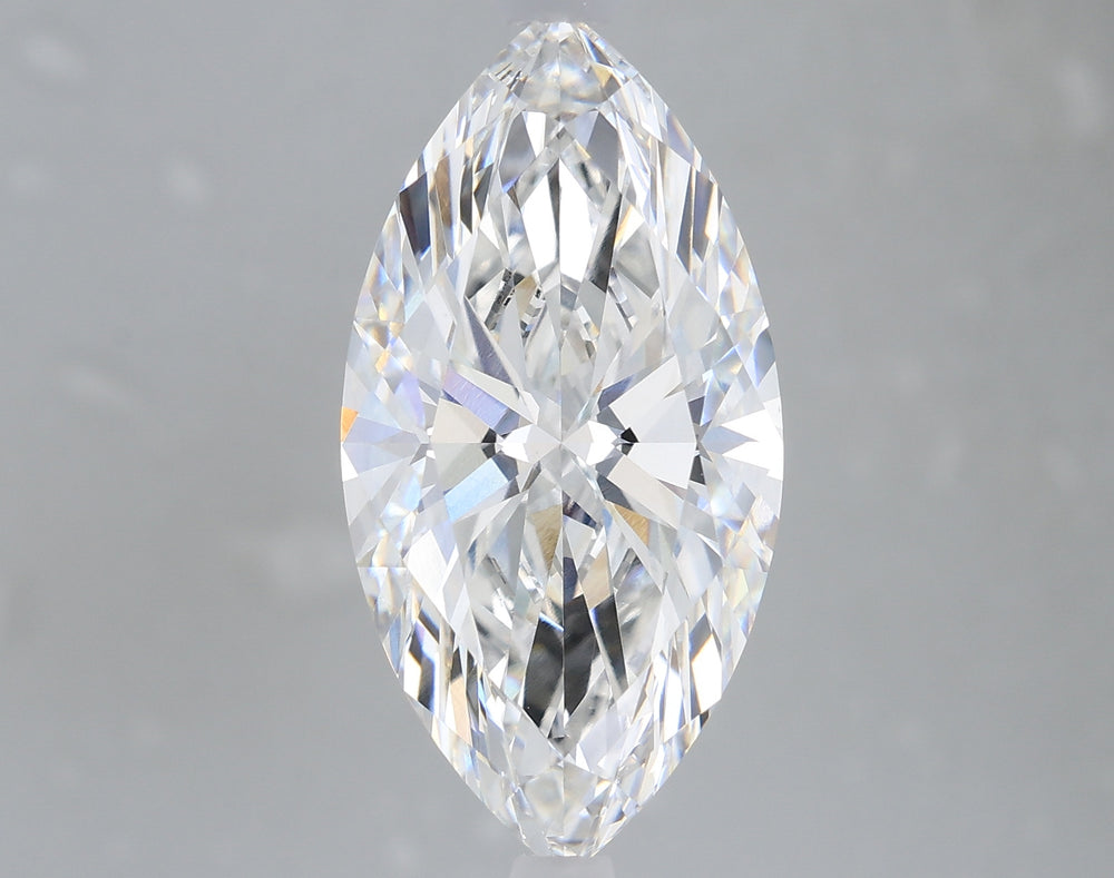 4.25 Carat Marquise Lab Diamond with  Cut Diamond in 14KT  view 1
