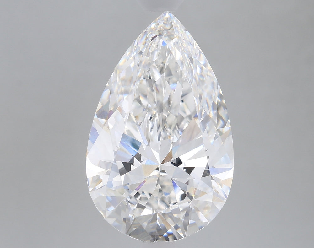 4.02 Carat Pear Lab Diamond with  Cut Diamond in 14KT  view 1
