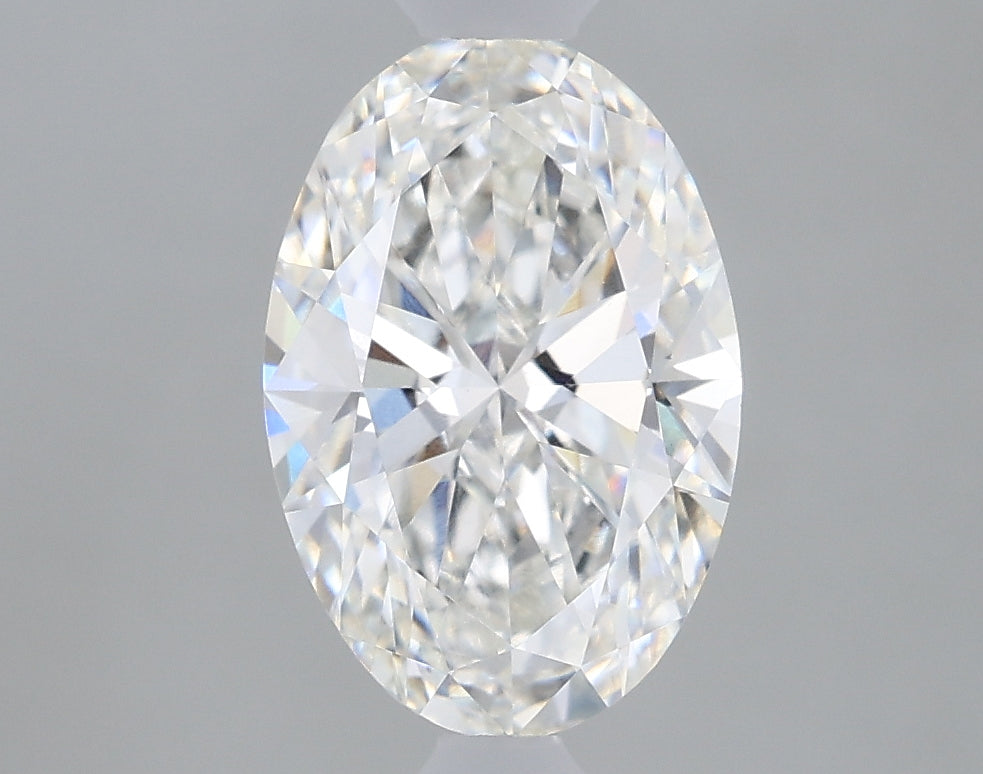 1.51 Carat Oval Lab Diamond with  Cut Diamond in 14KT  view 1
