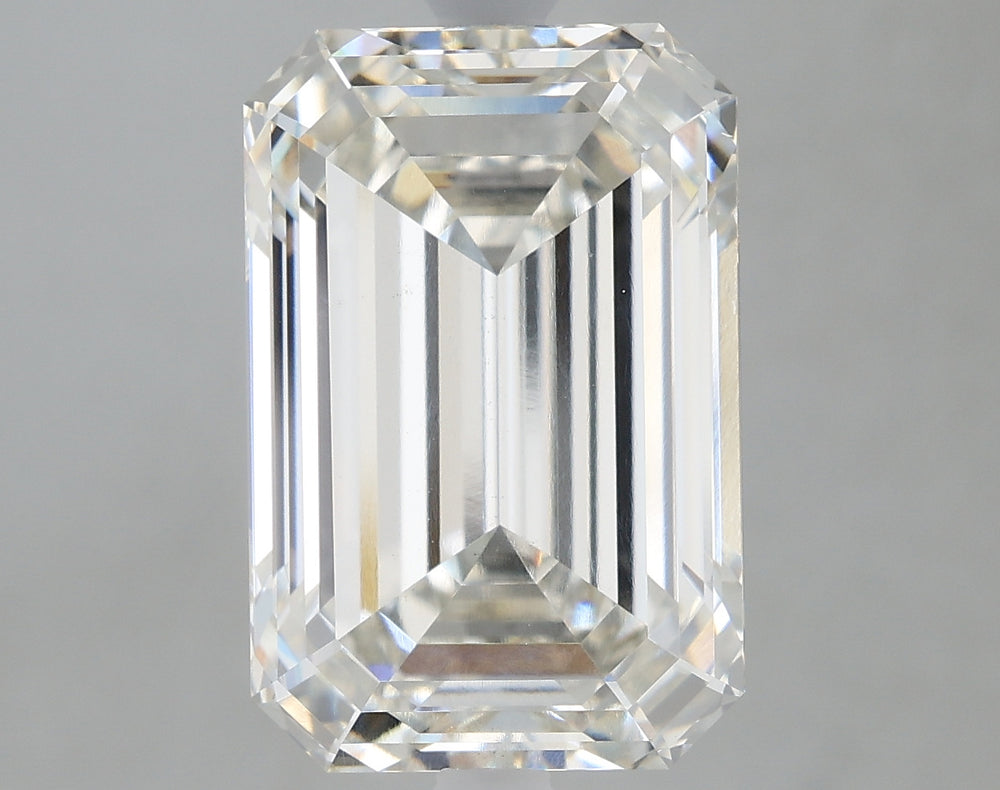 4.75 Carat Emerald Lab Diamond with  Cut Diamond in 14KT  view 1
