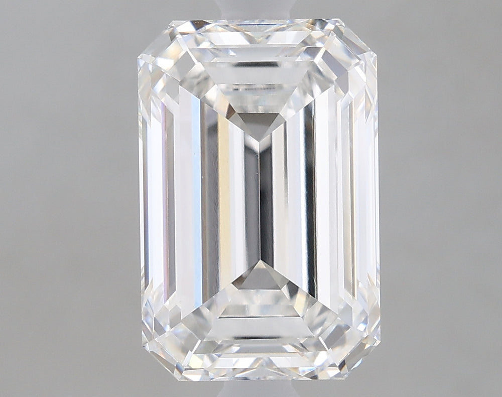 2.62 Carat Emerald Lab Diamond with  Cut Diamond in 14KT  view 1
