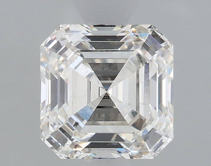 1.09 Carat Asscher Lab Diamond with  Cut Diamond in 14KT  view 1
