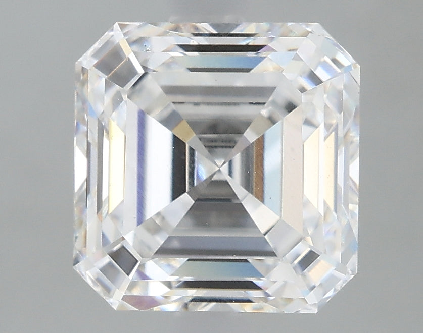 2.3 Carat Asscher Lab Diamond with  Cut Diamond in 14KT  view 1
