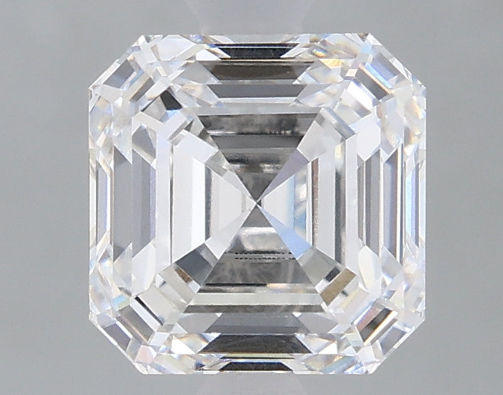 1.45 Carat Asscher Lab Diamond with  Cut Diamond in 14KT  view 1
