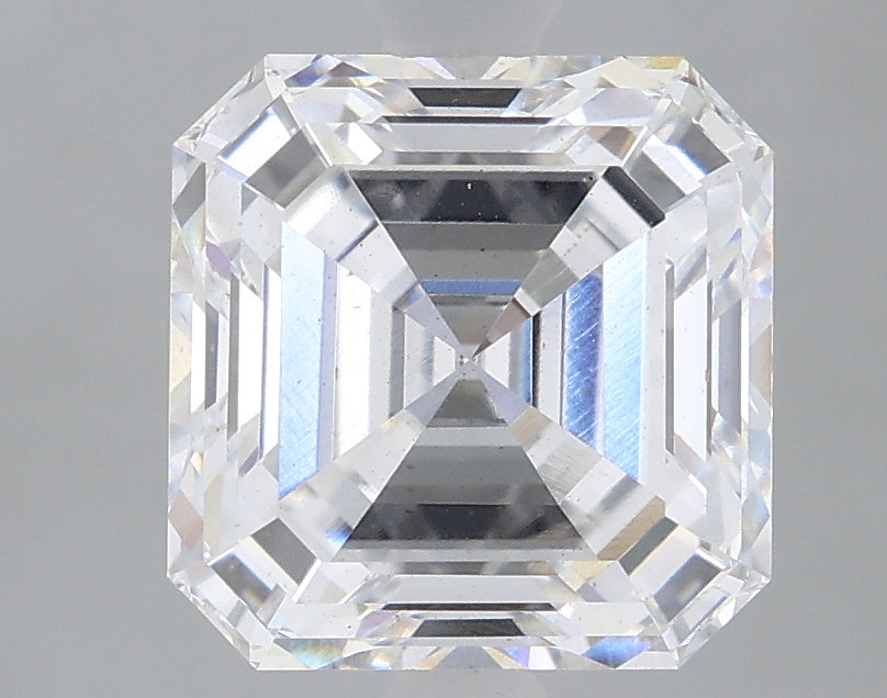 2.1 Carat Asscher Lab Diamond with  Cut Diamond in 14KT  view 1
