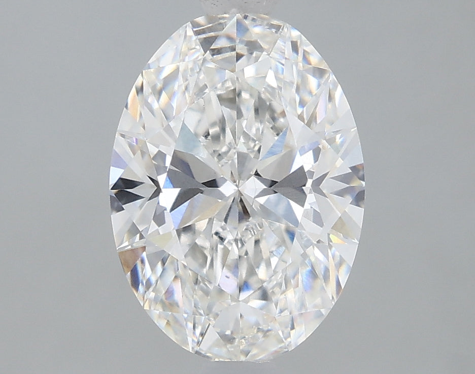 1.42 Carat Oval Lab Diamond with  Cut Diamond in 14KT  view 1
