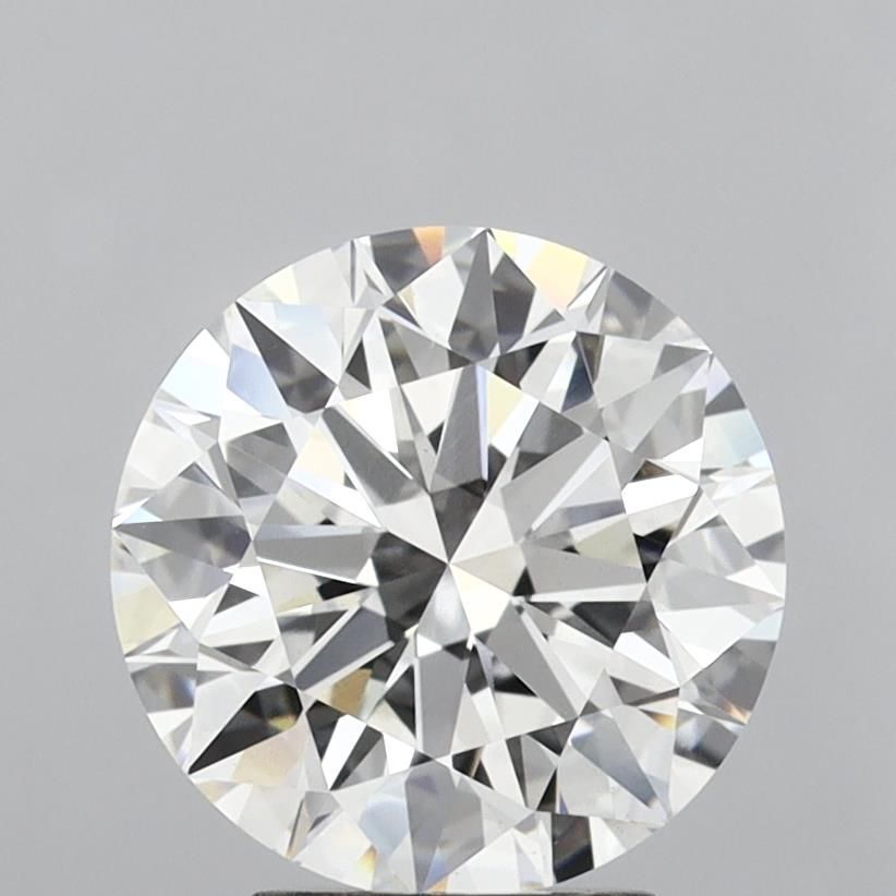 3.54 Carat Round Lab Diamond with  Cut Diamond in 14KT  view 1
