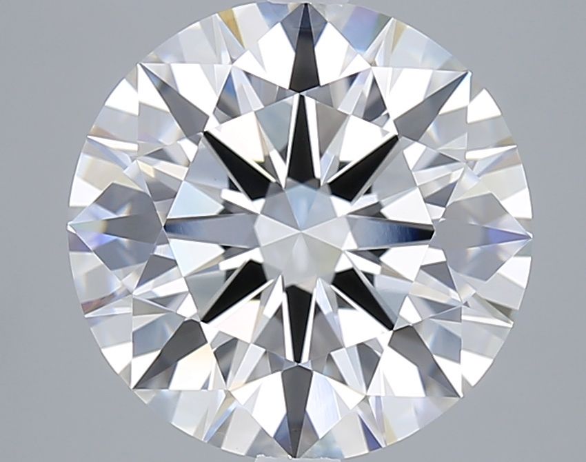 5.04 Carat Round Lab Diamond with  Cut Diamond in 14KT  view 1
