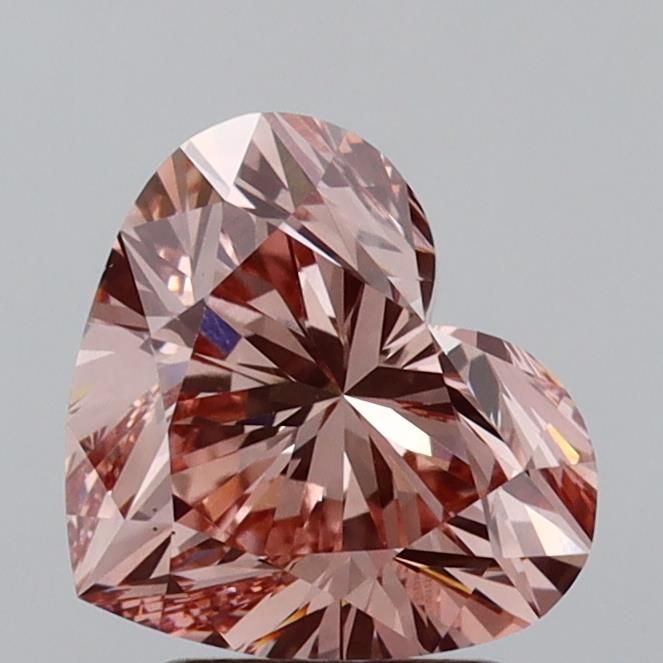 2.57 Carat Heart Lab Diamond with  Cut Diamond in 14KT  view 1
