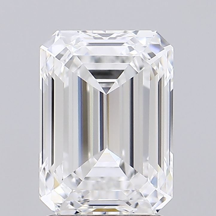 2.53 Carat Emerald Lab Diamond with  Cut Diamond in 14KT  view 1
