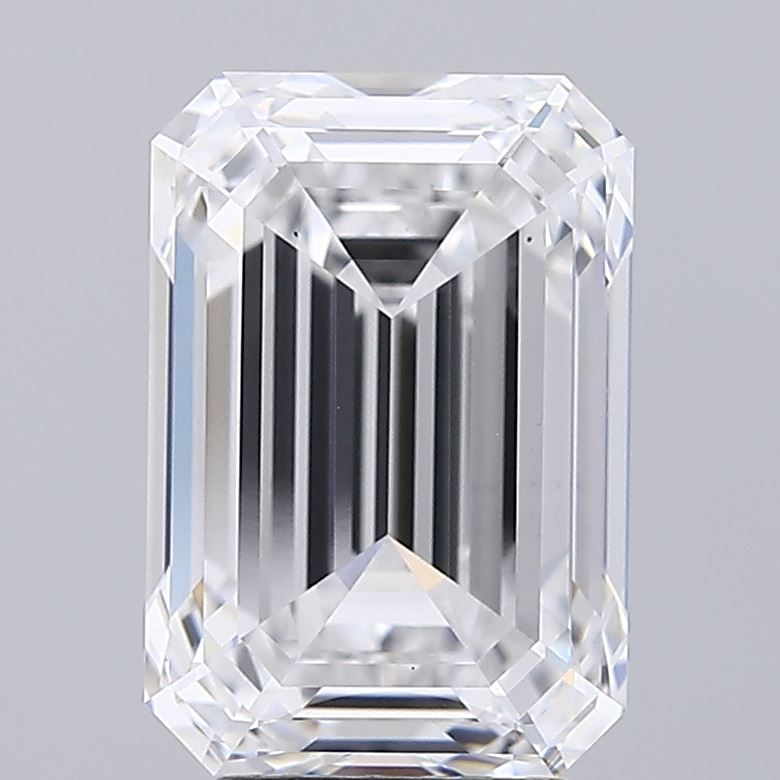2.81 Carat Radiant Lab Diamond with  Cut Diamond in 14KT  view 1
