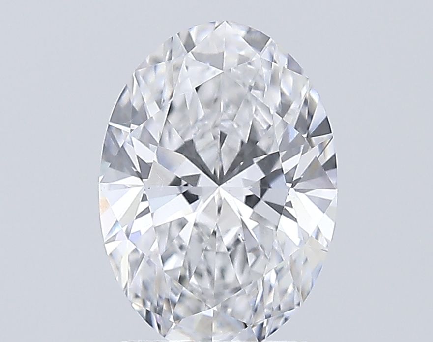 1.67 Carat Oval Lab Diamond with  Cut Diamond in 14KT  view 1

