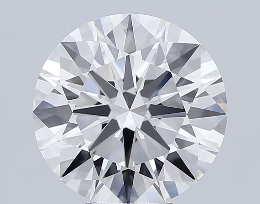 6.12 Carat Round Lab Diamond with  Cut Diamond in 14KT  view 1
