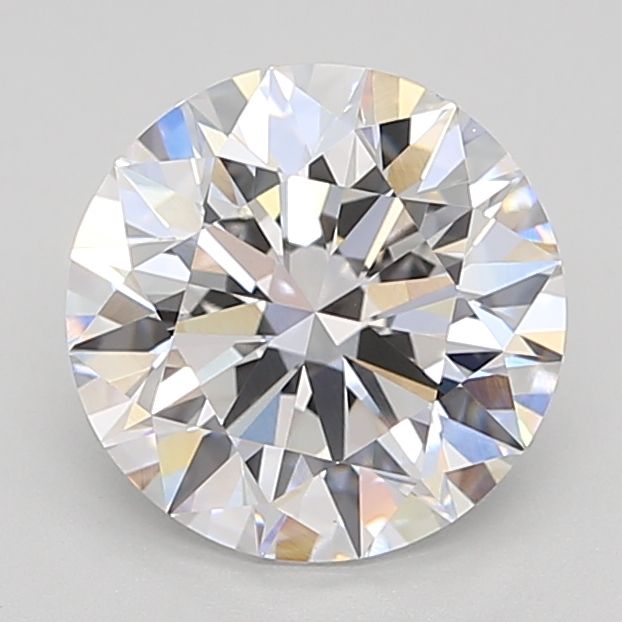 2.95 Carat Round Lab Diamond with  Cut Diamond in 14KT  view 1
