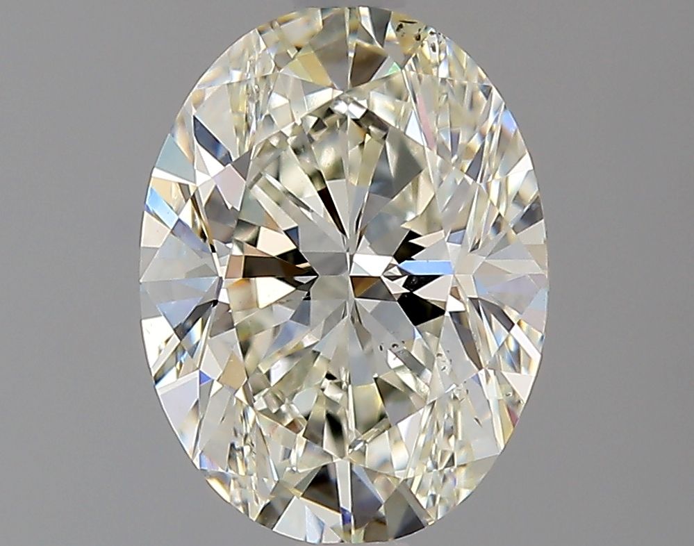 1.72 Carat Oval Natural Diamond with  Cut Diamond in 14KT  view 1
