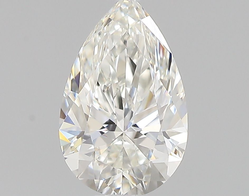 0.56 Carat Pear Natural Diamond with  Cut Diamond in 14KT  view 1
