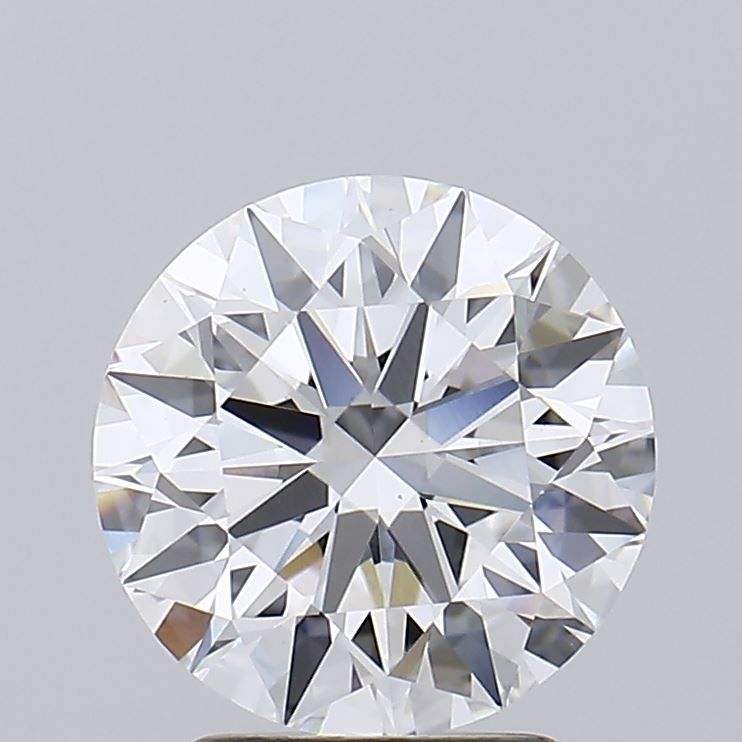 2.75 Carat Round Lab Diamond with  Cut Diamond in 14KT  view 1
