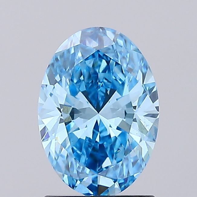 1.53 Carat Oval Lab Diamond with  Cut Diamond in 14KT  view 1

